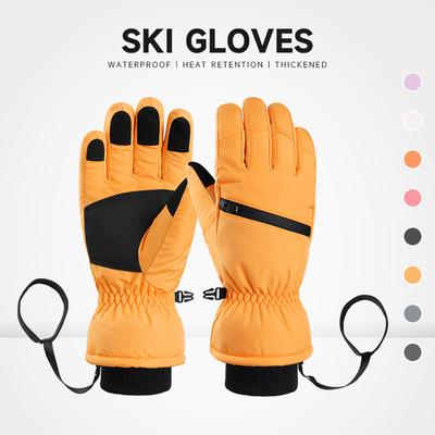 Winter Ski Gloves for Men and Women, Water-proof, Windproof and Warm, Thickened Non-slip Touch Screen Riding Gloves