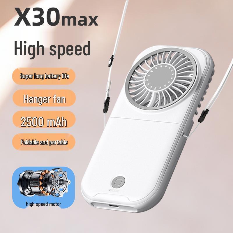 Rechargeable 2026 Handheld Fan: Long Battery Life, Foldable, Portable, High-Speed, Neck Hanging, Desktop Fan