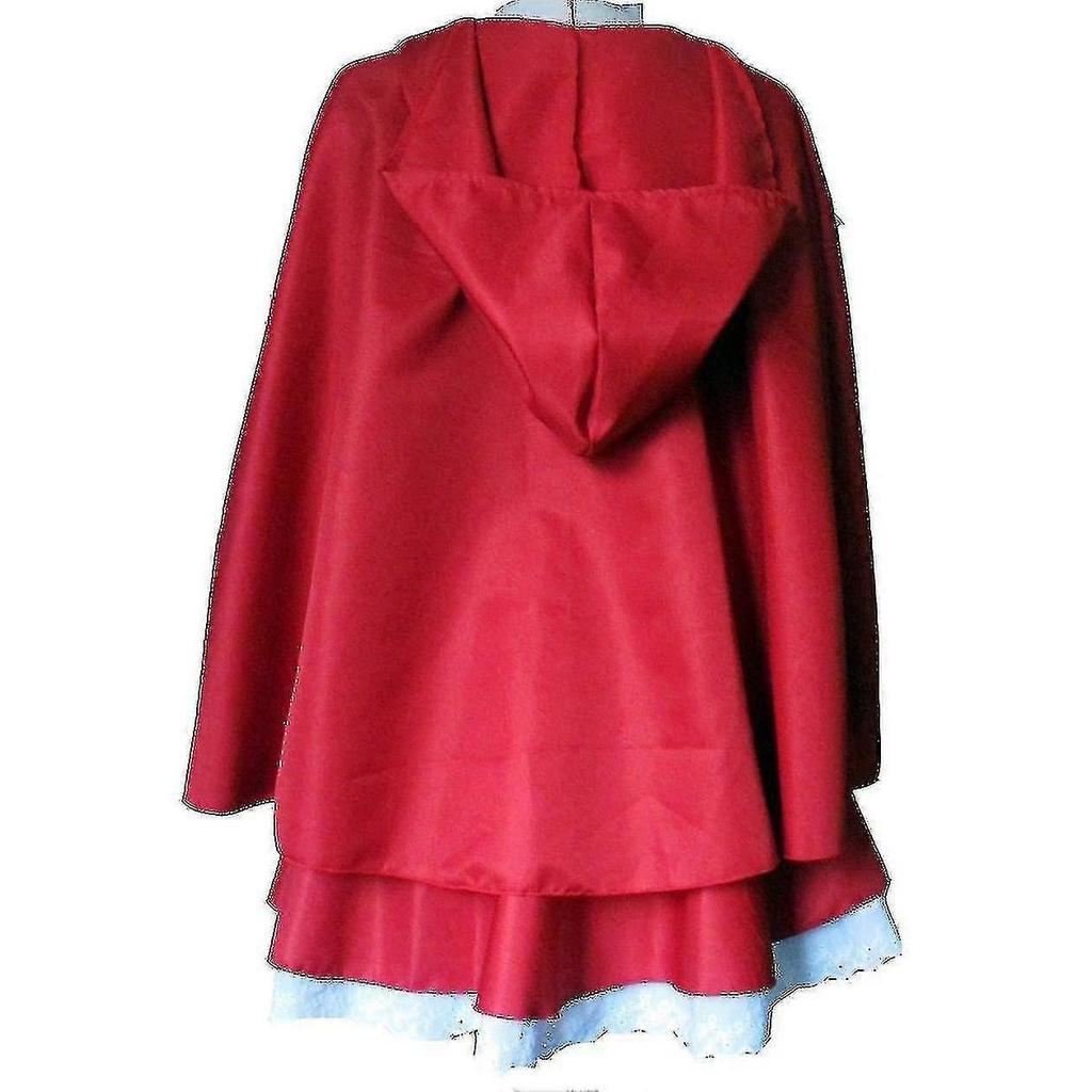 Xs-6xl Luksusowy Kostium Czerwonego Kapturka Dla Dorosłych Z Peleryną Damski Przebranie Impreza Halloweenowa Księżniczka Cosplay Przebranie