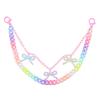 Punk Style Metal Waist Chain With Colorful Acrylic Butterfly For Youth And Teens