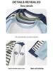 Boys' Striped Long-Sleeve Antibacterial Cotton T-Shirt