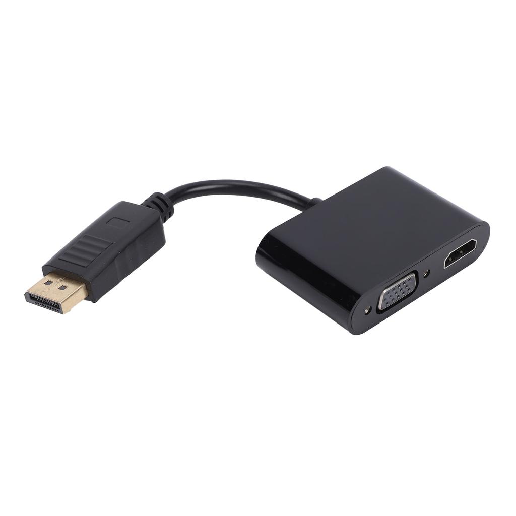 DisplayPort To HD Multimedia Interface VGA Adapter 2 in 1 DisplayPort To VGA Converter Hub Black