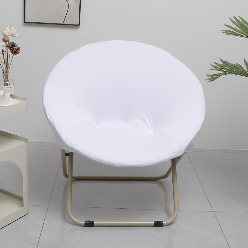 NEW Solid Color Saucer Chair Cover Spandex Protector Round Recliner Slipcover Polyester Removable Washable Moon Chair Cover