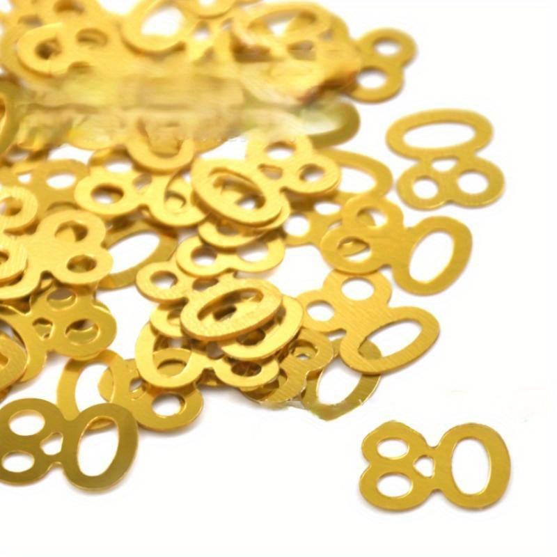 2Bags Sparkling Happy Anniversary Confetti Number 50 60 70 80 Years Couple Anniversary Party Tabletop Table Scatters Decoration