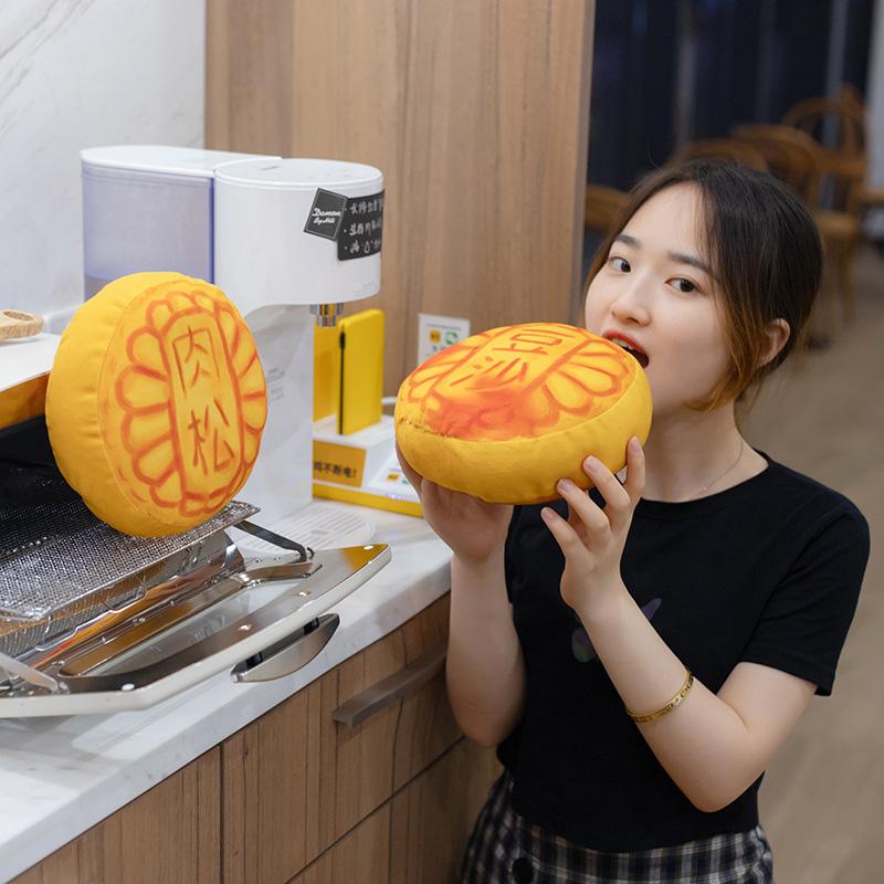 Creative Simulation Mid-Autumn Festival Moon Cake Cushion 40cm 3D Food Moon Cake Stuffed Sofa Throw Pillow Seat Cushion Toys