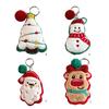 Lovely Santa Cartoon Plush Toy for Kids Keychain Christmas Tree Cartoon Santa Soft Charm Stuffed Reindeer Toy