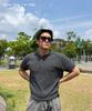 CUZNELLO Cool Cotton Henley Neck Short Sleeve Knit_Charcoal