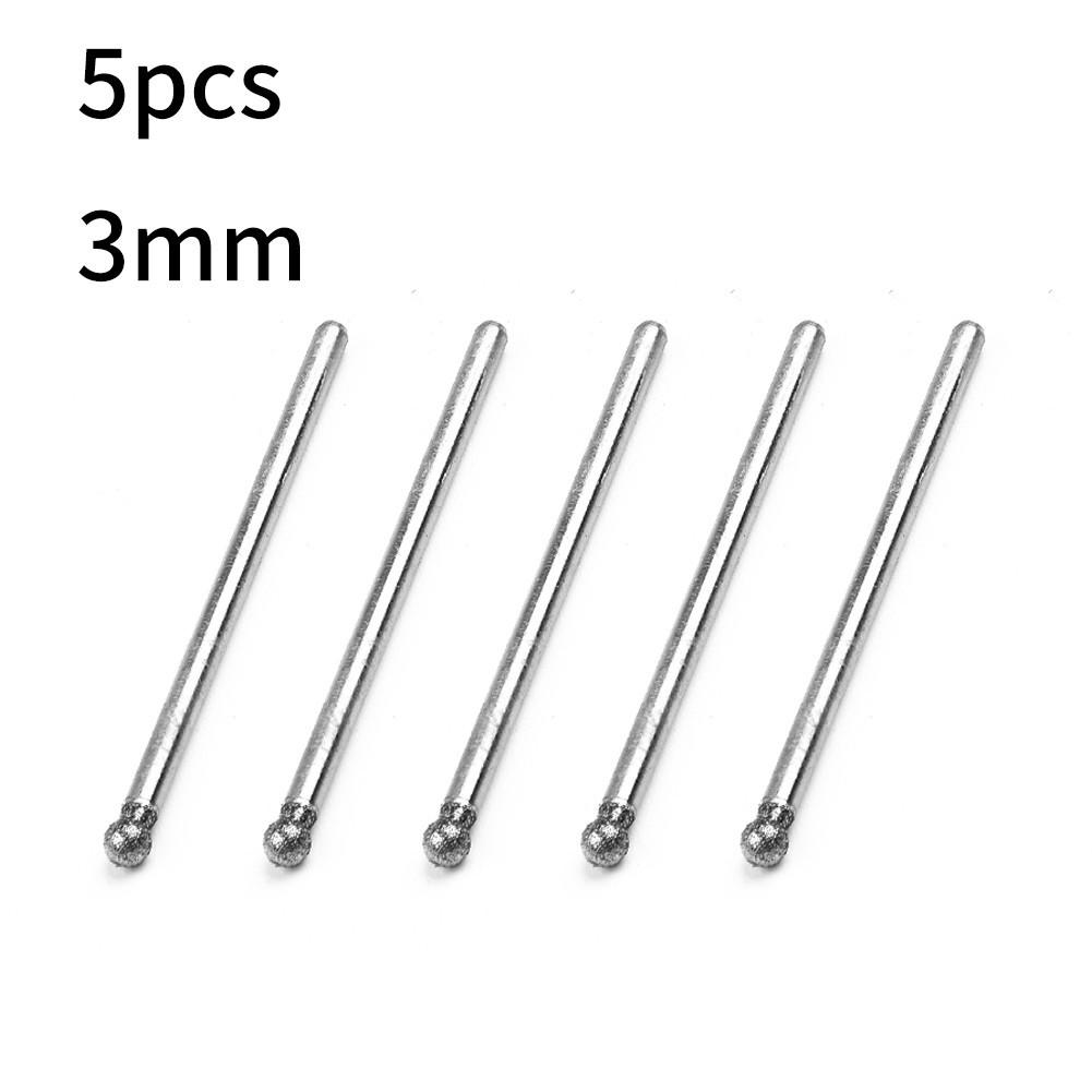 0 5mm to 3mm Spherical Burr Drill Bit Set for Glass and Stone Engraving