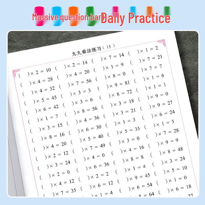 Primary School Math Formulas & Thinking Skills: Addition, Subtraction (up to 20/100) & Multiplication Tables