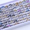 20 Stück/Los Mode Mix Stil Hohl Gestreift Punk Nieten Edelstahlringe Schmuck Für Frauen Männer Party Trendiges Geschenk Großhandel