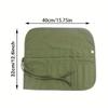 1pc Portable Roll-Up Brush Holder, 22 Holes Zipper Pouch for Makeup Brushes, Watercolor Oil Pens, Artist Travel Storage Case