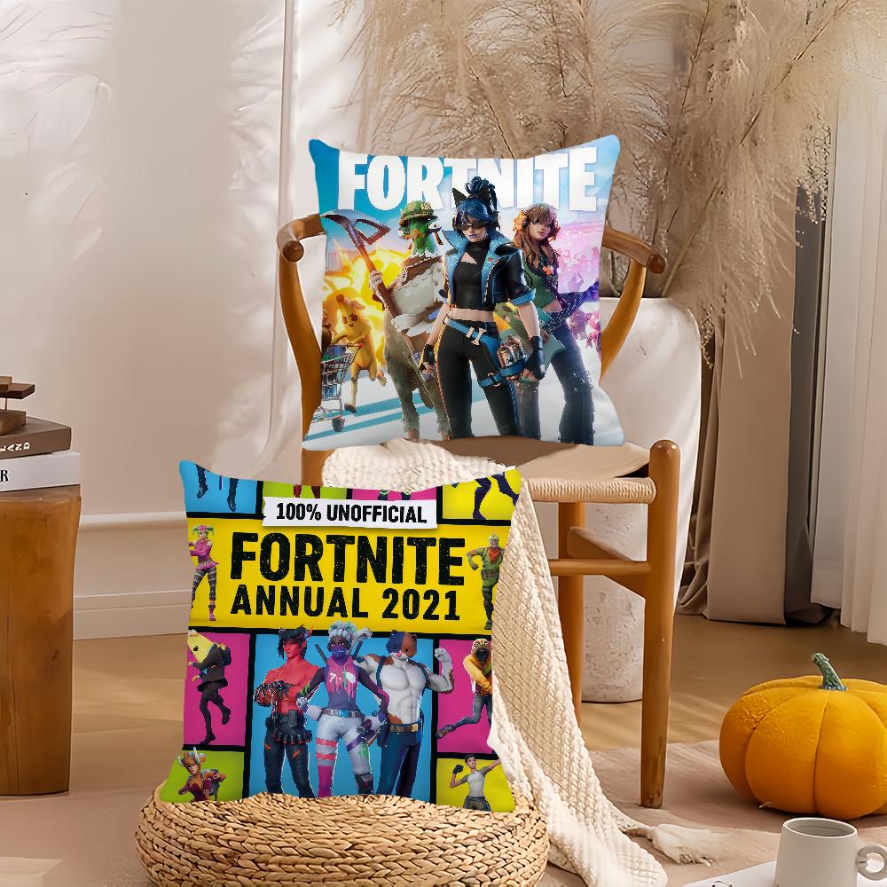 Hot Game F-Fortnite Cool Pillow Case Office Cushions Suitable For Sofa Car Bedroom Decorative Cushion Cover