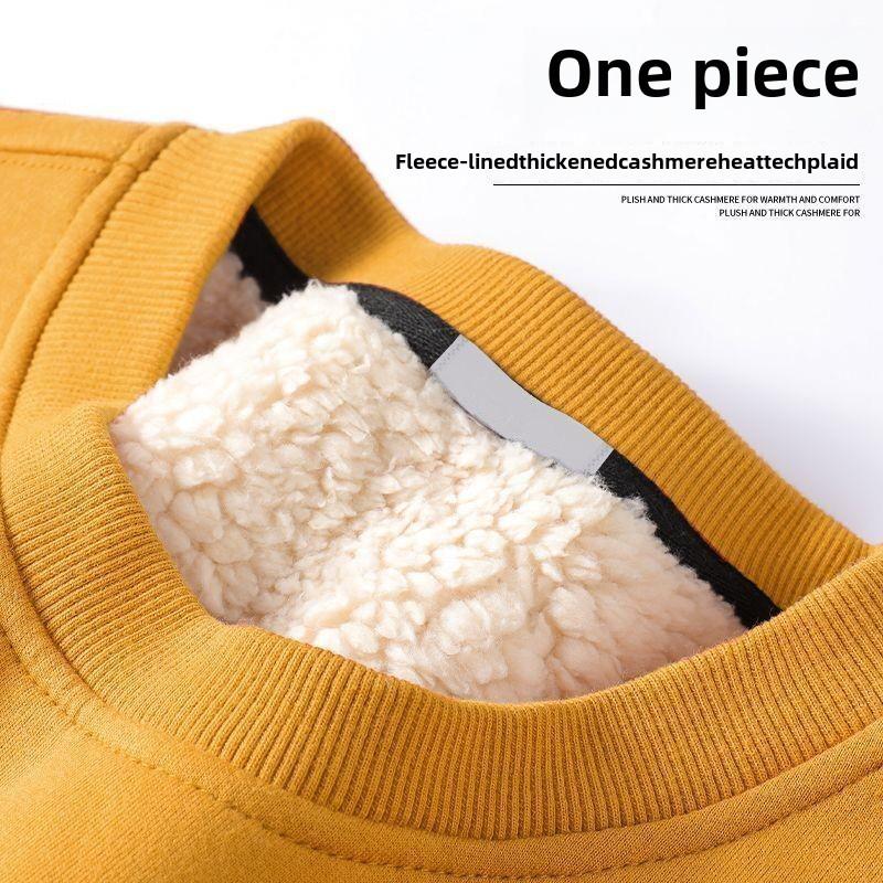 Men's & Women's Thick Fleece Sweater - Lamb Fleece, Warm, Round Neck - Perfect for Autumn & Winter