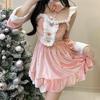 Xian Yi Christmas Dress Sexy Red Velvet Dress Plus Size Party Prom Bunny Cos New Year's Robe