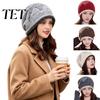 Stylish Commuter Winter Hat Women Slouchy Hat, Retro Jacquard Star Knit Cap, Rolled Fashionable Grunge Edge, Warm Fashion for Skiing Skating