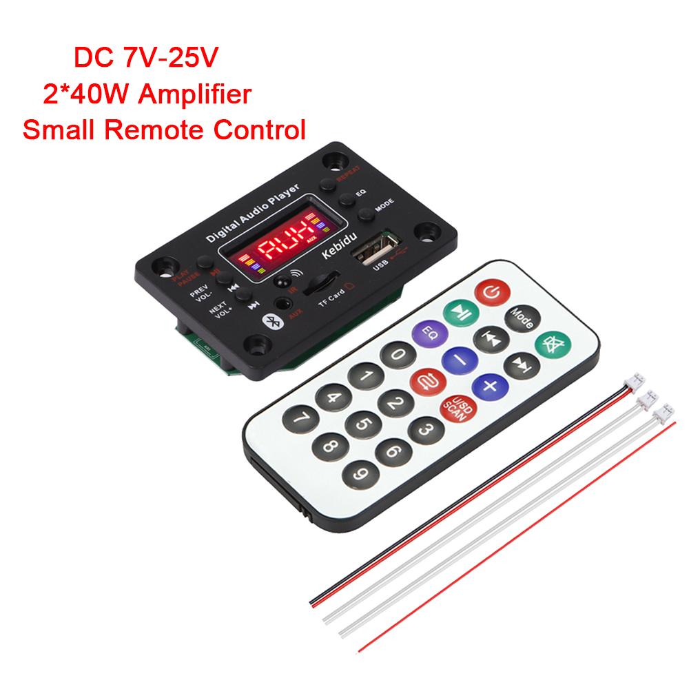 

2*40 Вт MP3 WAV декодер плата Bluetooth 5.0 80 Вт усилитель поддержка USB TF FM радио Mp3 музыкальный плеер динамик громкой связи автомобильное аудио