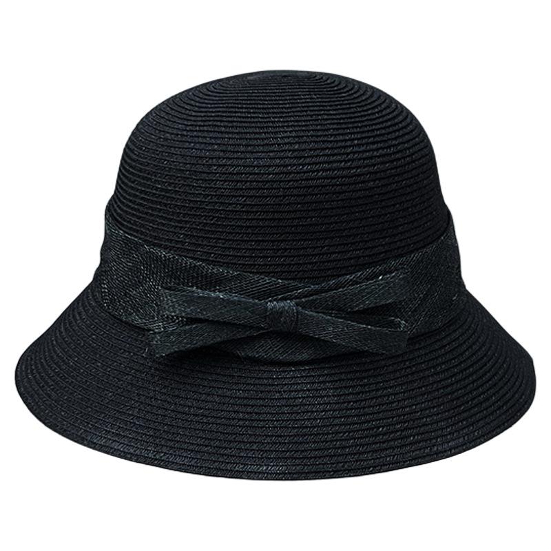 Foldable Bow Straw Woven Fisherman'S Hat Children Summer Vacation Seaside Sunshade Sunscreen Beach Straw Hat Shows Small Face