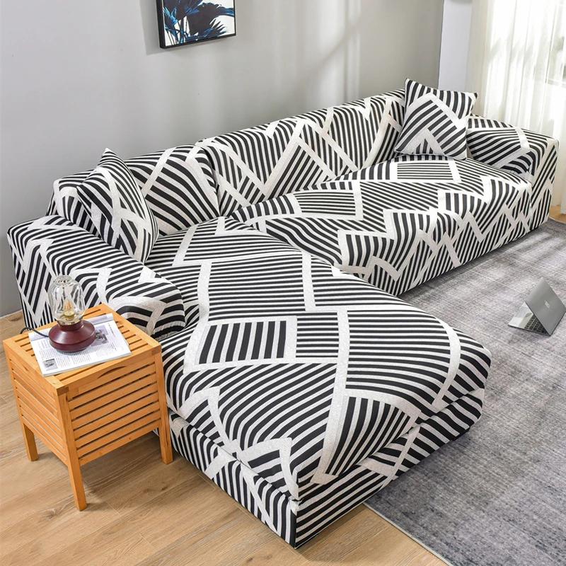 Elastic Sofa Cover 1/2/3/4 Seater L Shaped Corner Sofa Cover Protector For Living Room Stretch Cover For Sofa Couch Armchair