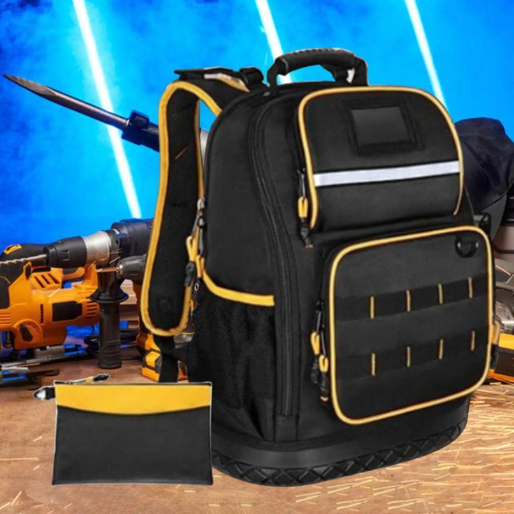 Black Color Tool Backpack Lock Feature Thickened Material Toolkit Laptop Cover Oxford Cloth Heavy Duty Bag Crossbody Carry