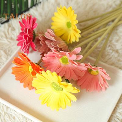 Fake Flower Anti-fading Decoration Faux Leather Great Single Branch Home Party Garden Decor Gerbera Artificial Flower Household Supply