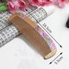 Painted Flower Peach Wood Healthy Scalp Comb Hair Massage Anti-Static Care Tool