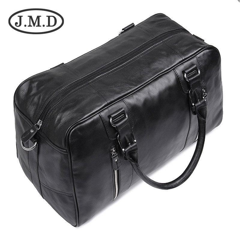 Jiameida Retro Waxed Leather Men's Travel Handbag
