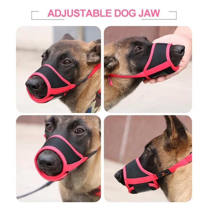 Hundemaulkorb gegen Beißen, Bellen und Kauen mit bequemem Netz, weichem Stoff und verstellbarem Riemen, geeignet für kleine, mittelgroße und große Hunde