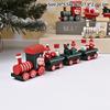 Wooden Carousel Figurine Christmas Tree Decoration Ornaments Wooden Small Train Shop Windows Display Festival Christmas Gifts 7