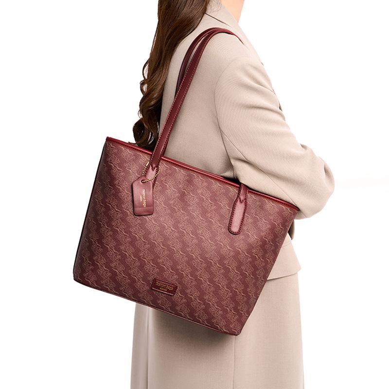Retro Senior Feeling Ruyi Xiangyun Tote Bag Niche Design Large Capacity Shoulder Bag Commuter Handbag