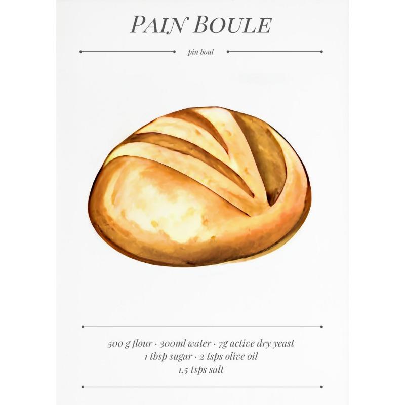 Kitchen Food Bread Croissant French Bakery Recipes Art Poster Canvas Painting Wall Prints Picture for Living Room Home Decor
