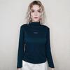 Double Faced Velvet Women Sweater High Collar Shirt with Bottomed Top