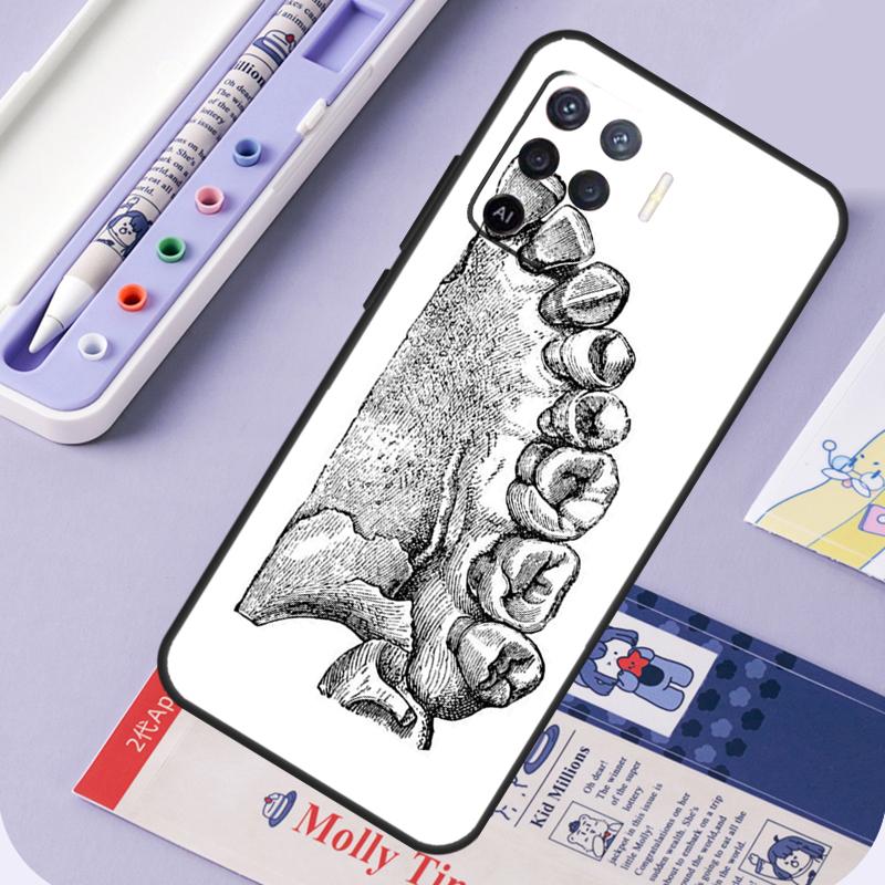 Dentist Tooth Pattern Case For OPPO A53 A31 A5 A9 A52 A72 A15 A83 A91 A93 A54 A74 A94 Find X3 Lite X5 Pro Cover