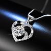 1 Carat Mozzarella Diamond Necklace Collarbone Chain Four-claw Moissanite Pendant