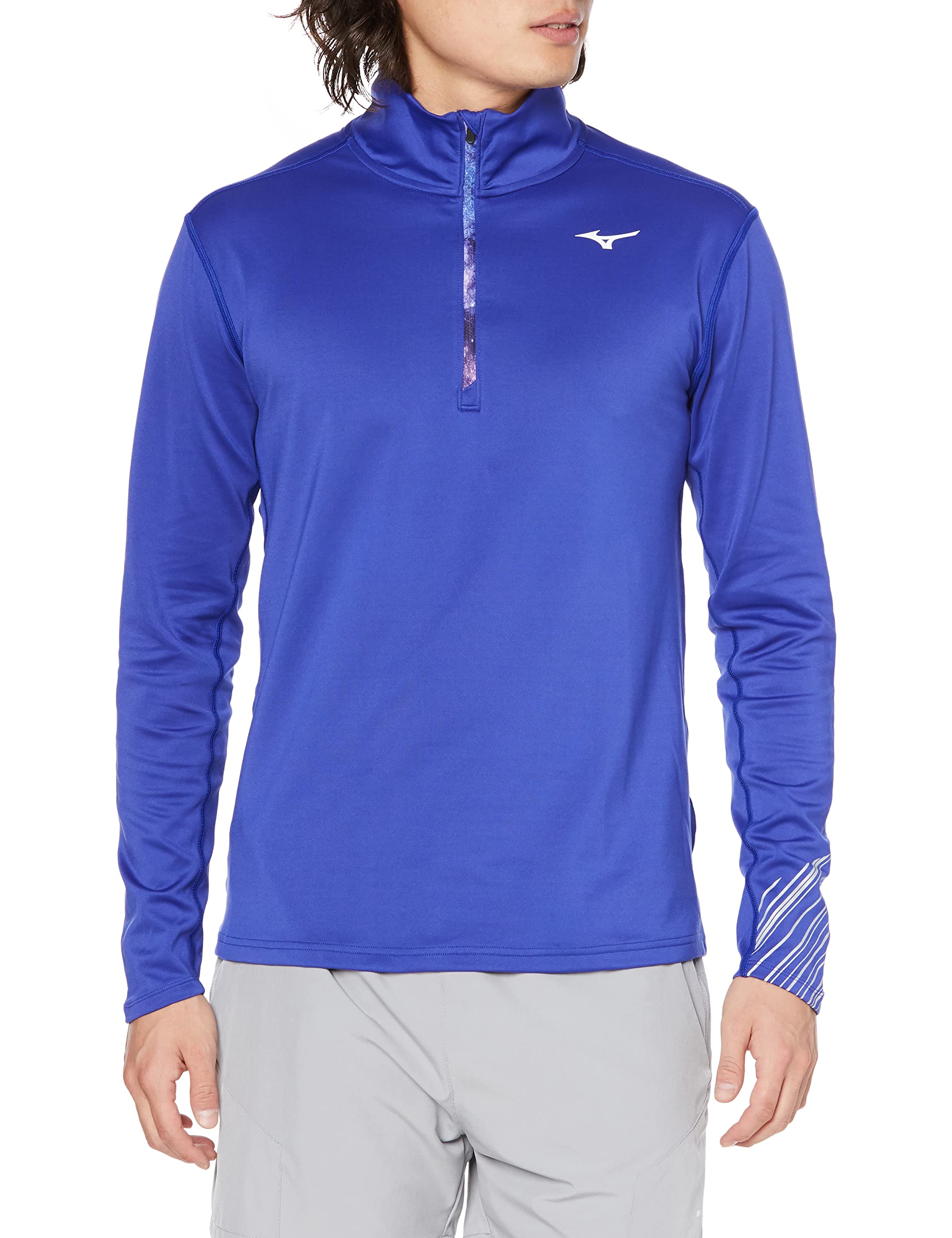 

Mizuno Warmerlite Трек Поле Бег Длинный Видение Размер XL Мужской & Футболка, На молнии до половины, Рукав, Фиолетовый, (J2MC1511)