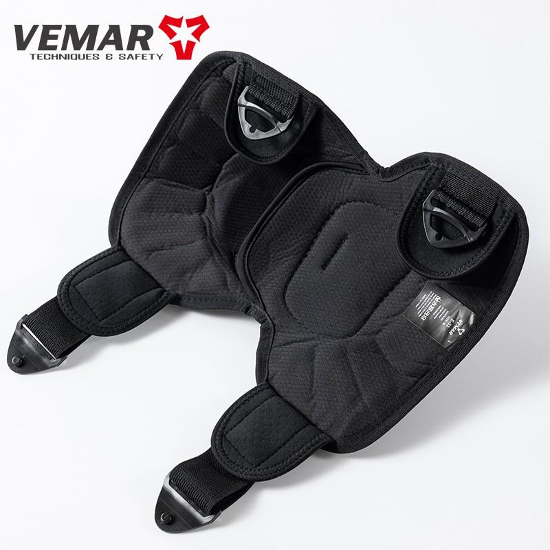VEMAR Cycling Protective Gear Knee Pads Motorcycle Riding Safety - Adult Unisex Protection Pad Set Black M L