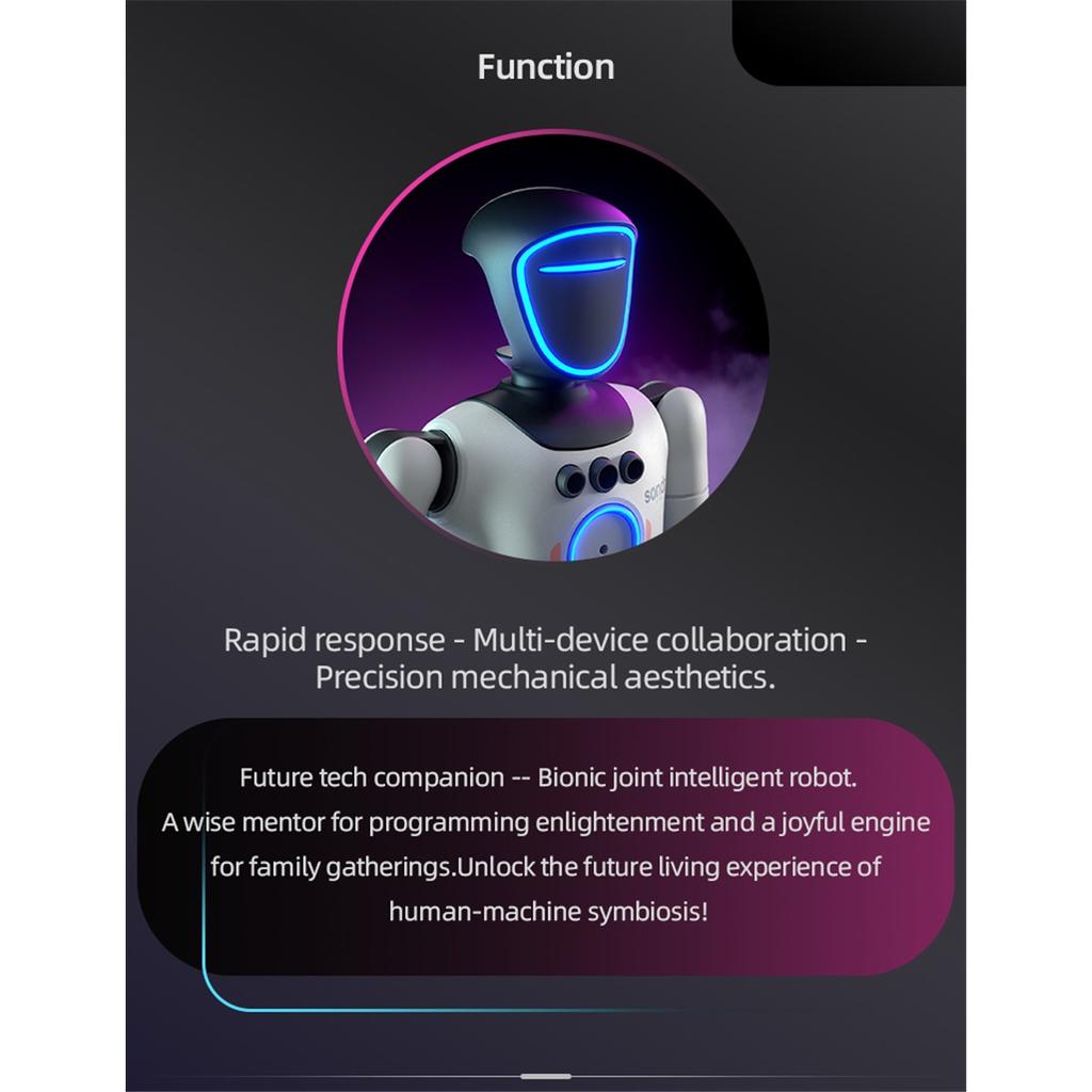 Smart Programming Humanoid Gesture Sensing Remote Control Robot 2.4G Joint Mobility Breathing Light Recording Function RC Robot