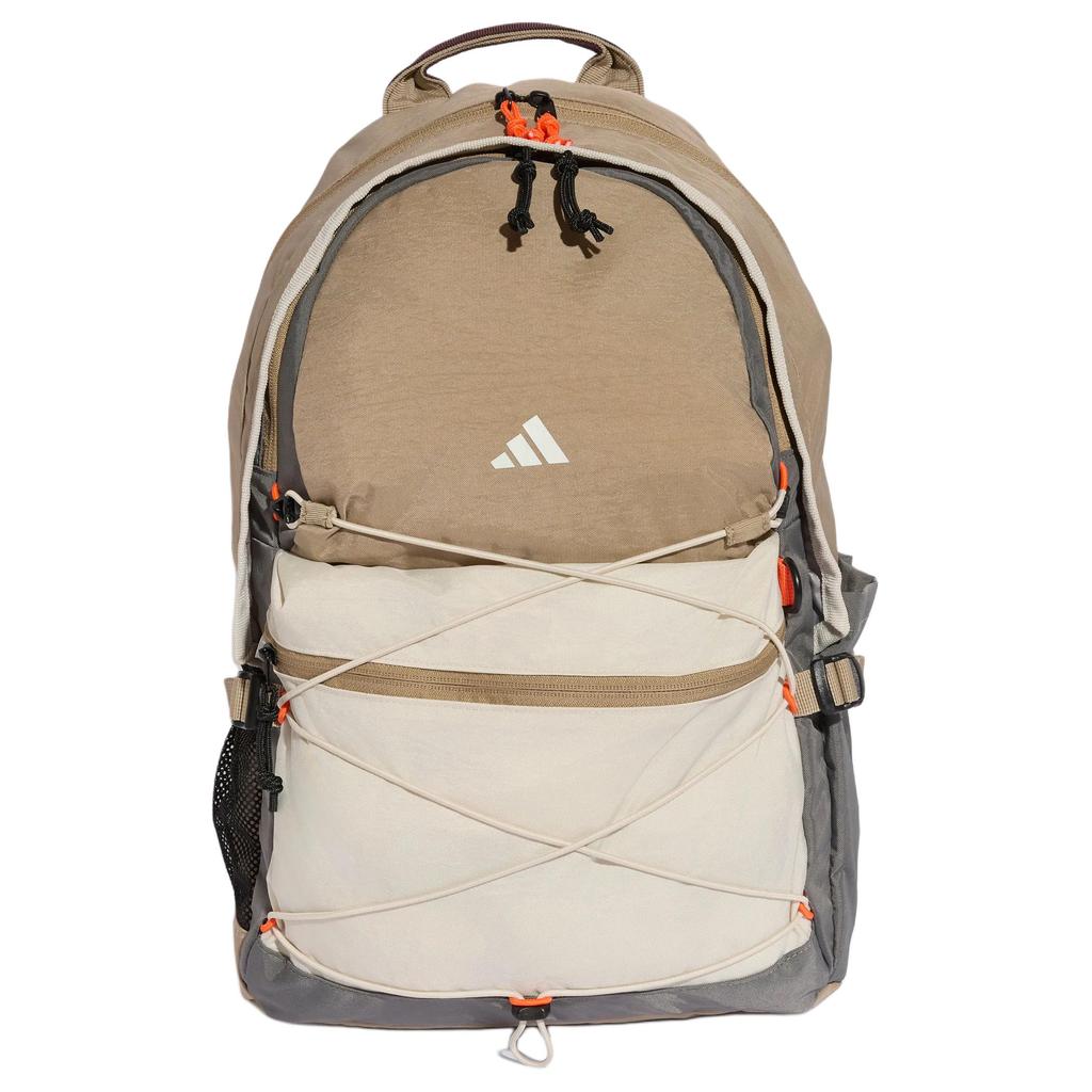 Adidas Modern Logo Fabric Backpack Unisex Backpacks White Clay-Brown LE8376