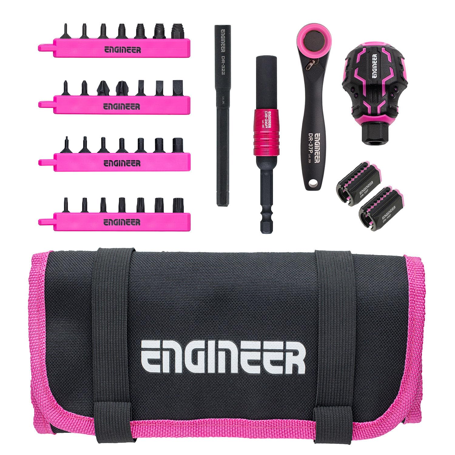 

Engineer Combined Tool Set PINK BLACK set Case W370 x D220mm & 35-piece size KS-51P рожевий