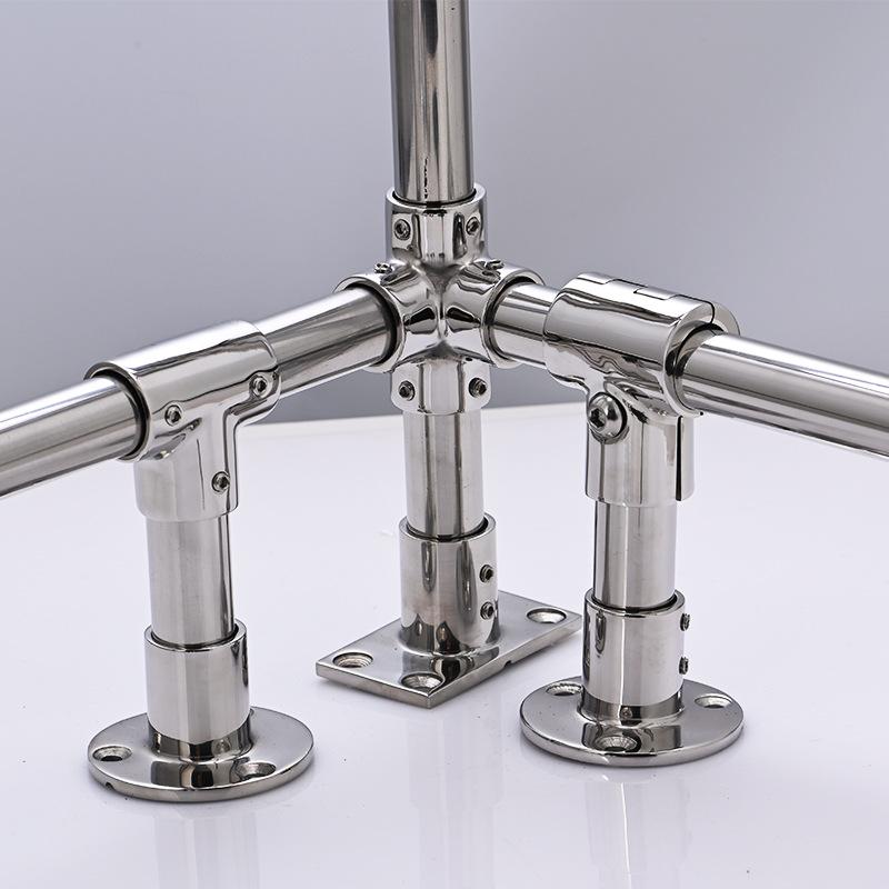 Stainless Steel Boat Pipe Connector Marine Grade Adapter For Yacht Deck Dock Guardrail Systems & Outdoor Construction