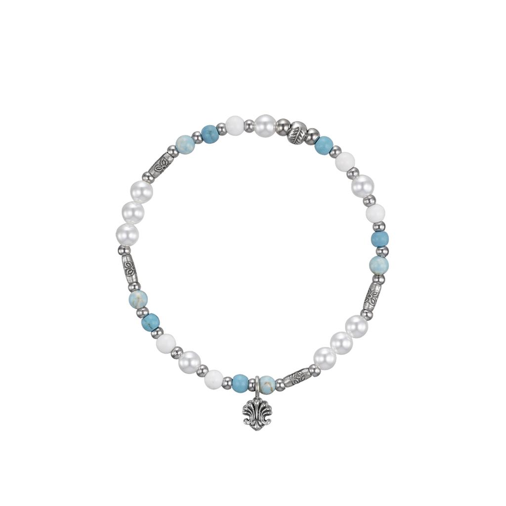Scudo Shell Mint Pearl Karen Beads Bracelet