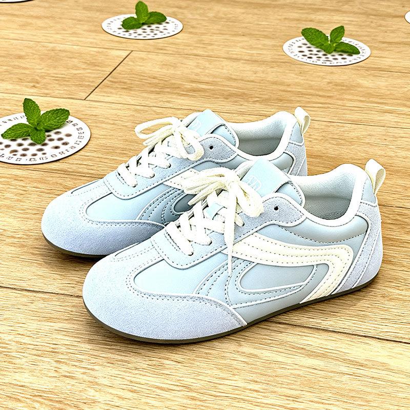 Retro color matching German training shoes women's spring and autumn 2025 new popular versatile white shoes casual sports shoes board shoes