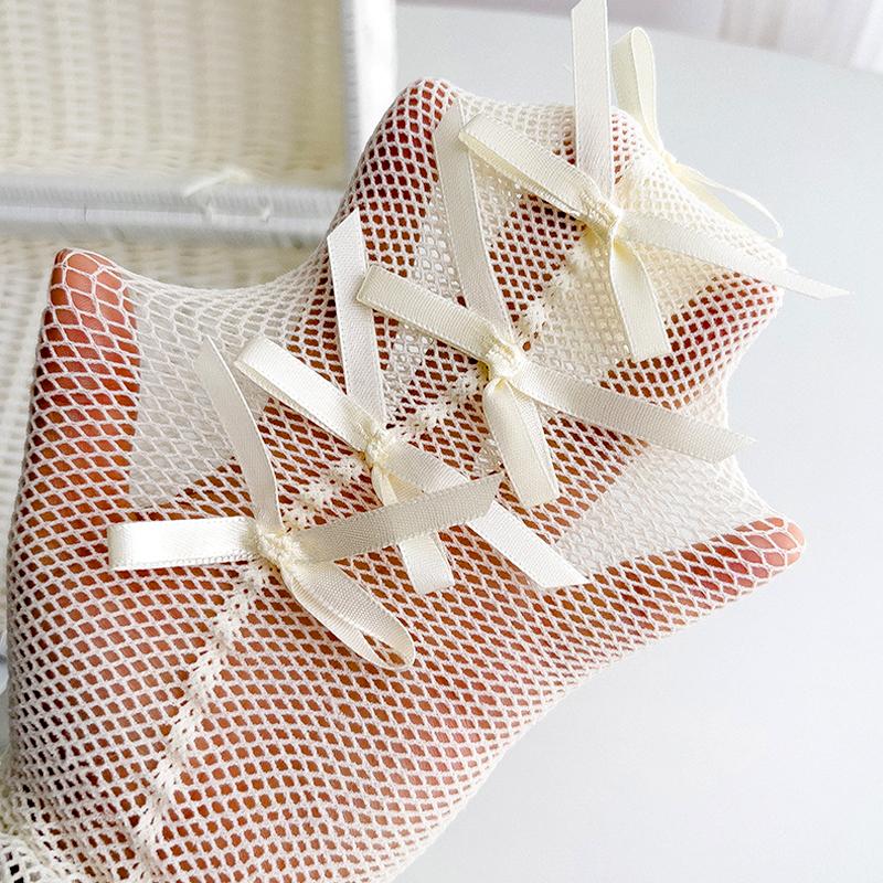 1Pair Stocking Spring and Summer Pantyhose Thin Girl's Hosiery Lolita Cotton Bow