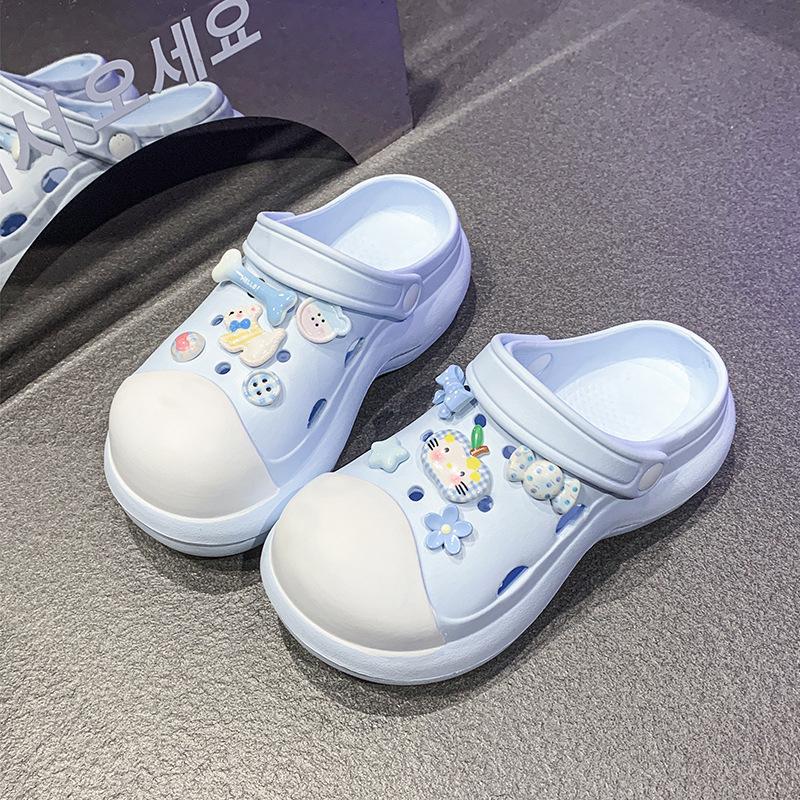 2025 new thick-soled hole shoes for women to wear in summer to increase the height of non-slip eva deodorant work cool slippers for women