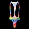 Sexy Men Print Bodysuits Men's Mesh Jockstrap Leotard Underwear Jumpsuits Wrestling Singlet Bodysuit Lingerie Men Body Shapers