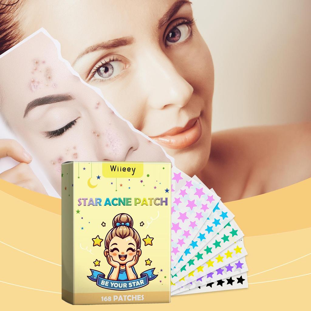WIIEEY Star Pimple Patch Fade Down Pimple Pimple Marks Clean Face Closed Acne Portable Cartoon Pimple Patch