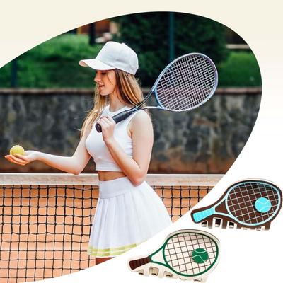 Tennis Racket Shape Tennis Shark Hair Clip Sports Hair Claw Cute Hair Clamps  for Women Girls