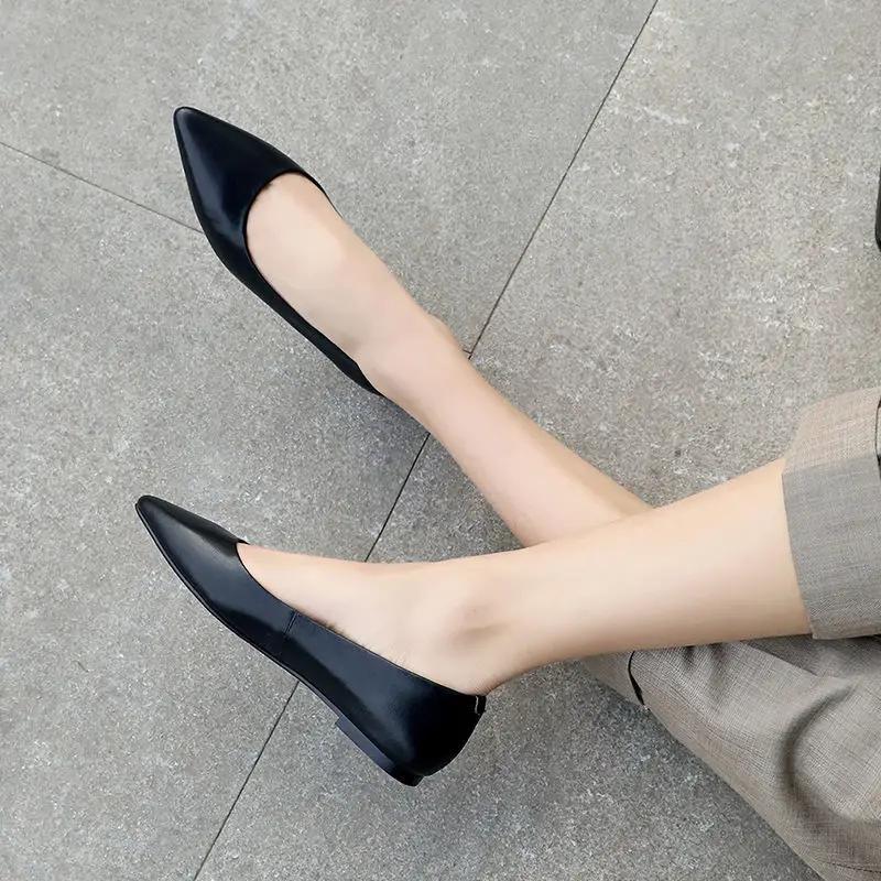 

Нескользящие женские туфли на плоской подошве, официальная последняя обувь для женщин 2024 года, летняя обувь, подлинная марка, социальная, горячая, модная, элегантная и 42