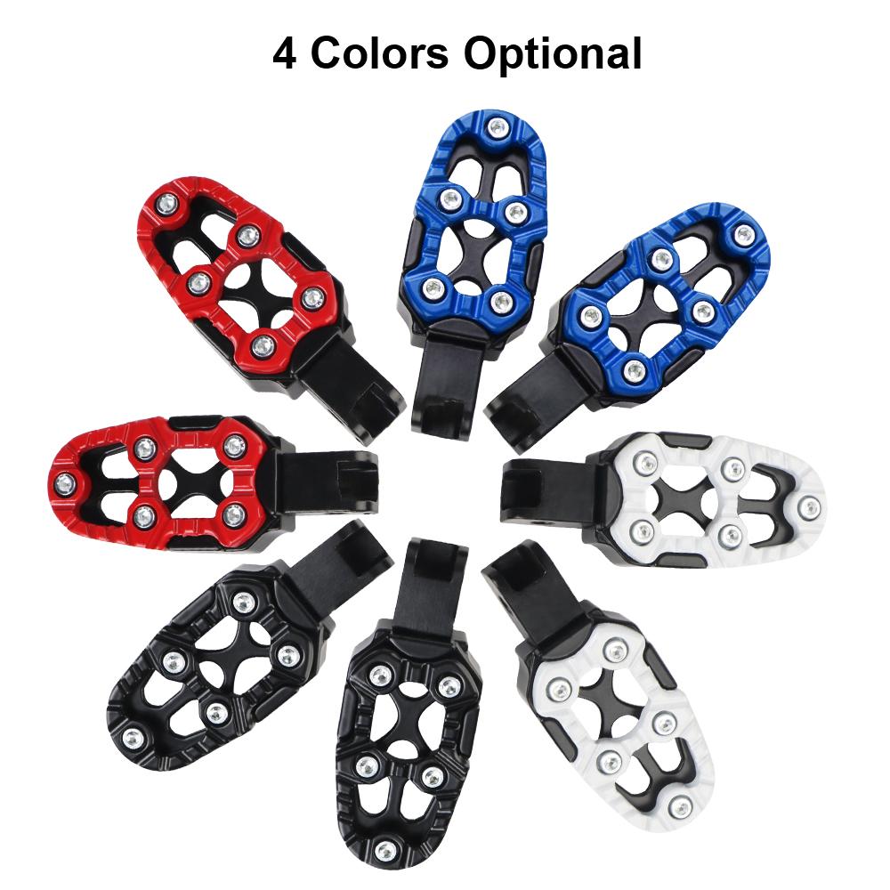 CNC Footpegs Pedals Modified Parts Universal Aluminium Alloy Dirt Bike Foot Pegs Foot Rest Pedal Motorcycle Pedals For Pit Dirt Bike Electric Bikes