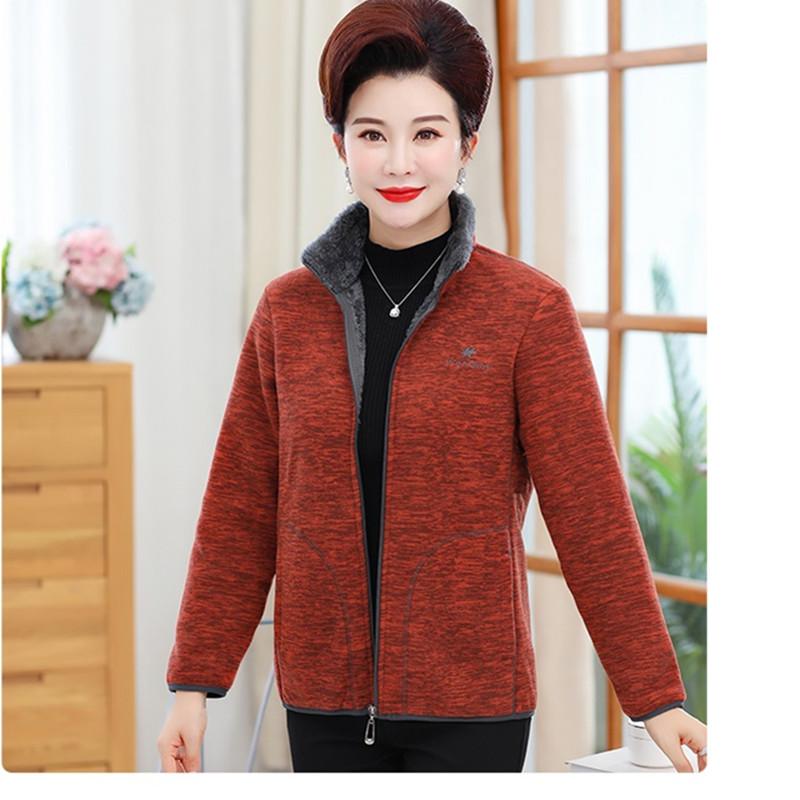 Polar Fleece Jacket Women  Autumn and Winter Thickened Double-sided Fleece Polar Fleece Jacket