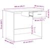 Black Desk 100*50*76 cm Engineered Wood